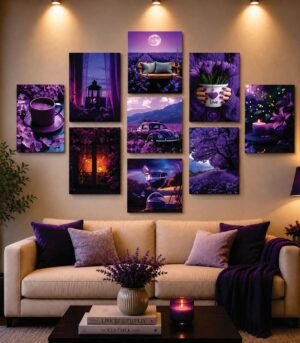 Premium 9-Piece Canvas Wall Art Panels Set – Modern Home Decor Frame Collection